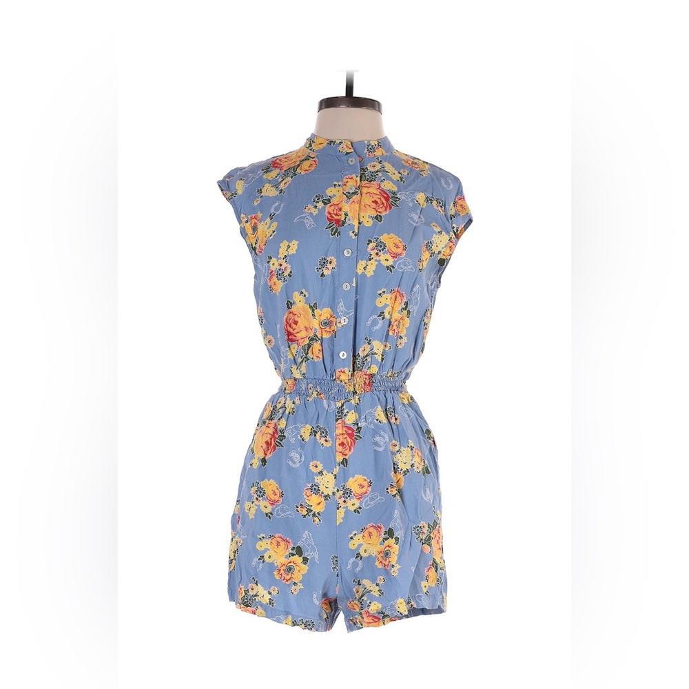 NWT ModCloth Country Floral Roses‎ and Horseshoes Romper